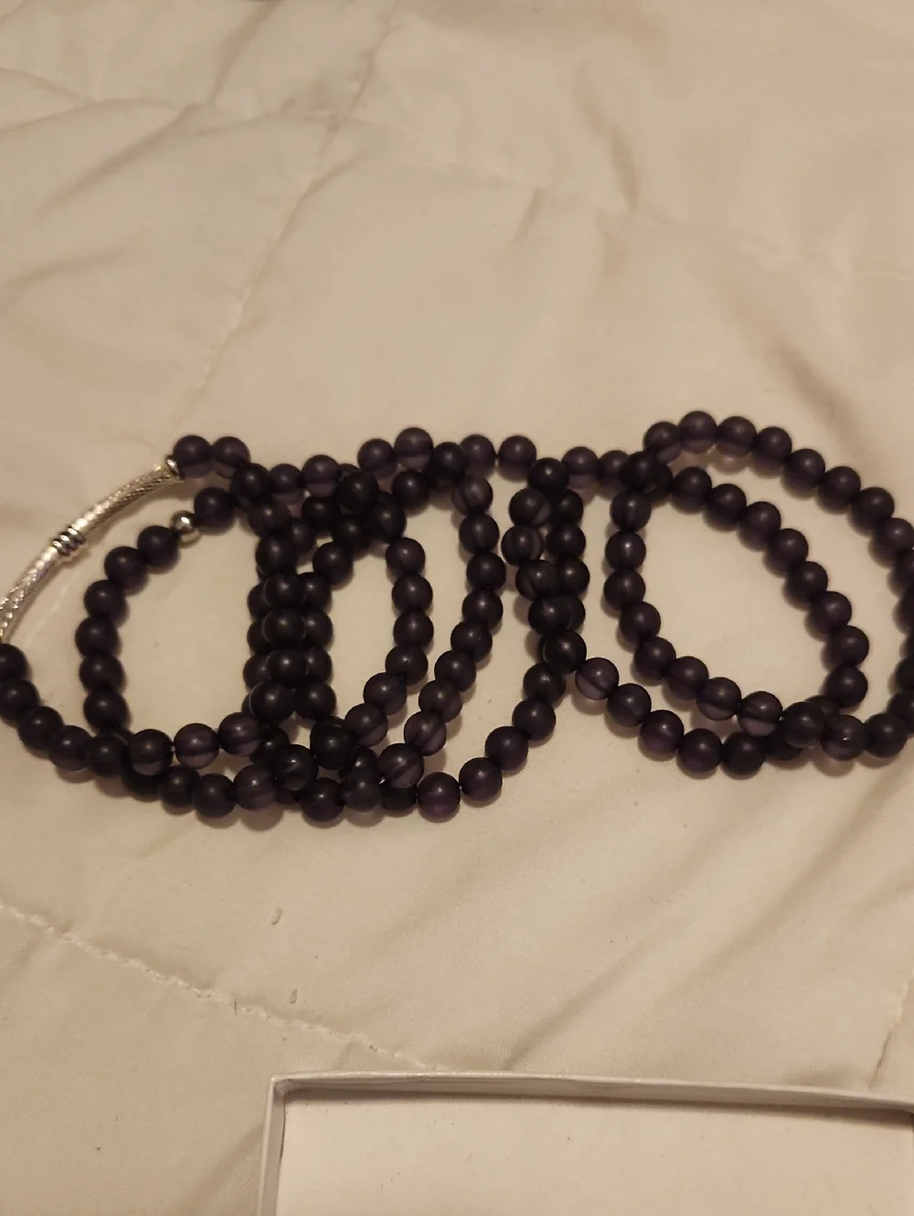 Jewelry Set Black Beaded with Silver Accents - Picture 4 of 5